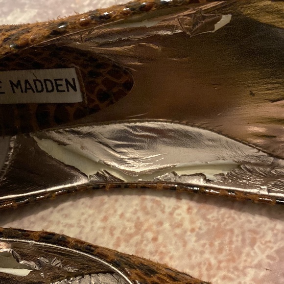 Steve Madden P-Heaven Patent Flat Ballet Style Shoe Snakeskin Leopard Pattern - Picture 12 of 14